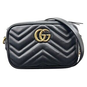 GUCCI GG Marmont quilted chain shoulder bag Leather
